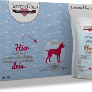HerzensHund Nassfutter Getreidefrei Pferd mit Bio-Kürbis, 130 g