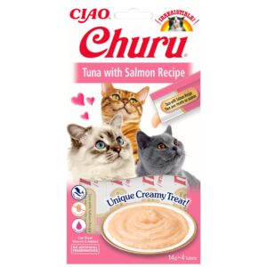 CIAO Churu Katzen-Snack Pürees Thunfisch & Lachs, 4 x 14 g