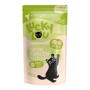 Lucky Lou Nassfutter Lifestage Kitten Geflügel & Rind, 125 g