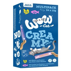 WOW Katzen-Snack Creamies Multipack, 24 x 15 g
