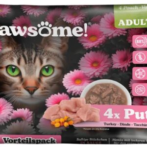 Pawsome Cat Superfood Adult Pute 4 x 85 g