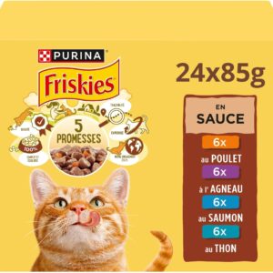 Purina Friskies Nassfutter Adult Fleisch Fisch in Sauce 24 x 85 g