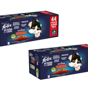 Felix Nassfutter AGAIL Fleisch Auswahl, 2x 44 x 85 g
