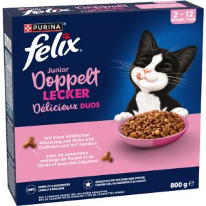 Felix Trockenfutter Doppelt Lecker Junior Geflügel 800 g