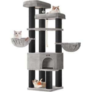 Feandrea Large Multi-Tier Cat Tree 55 x 55 x 195 cm