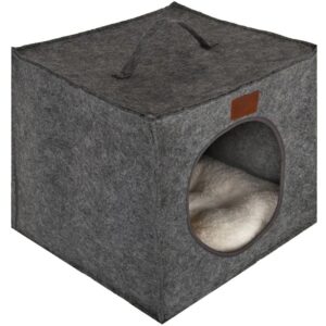 Paws & Whiskers Liegeplatz mit Höhle Grau