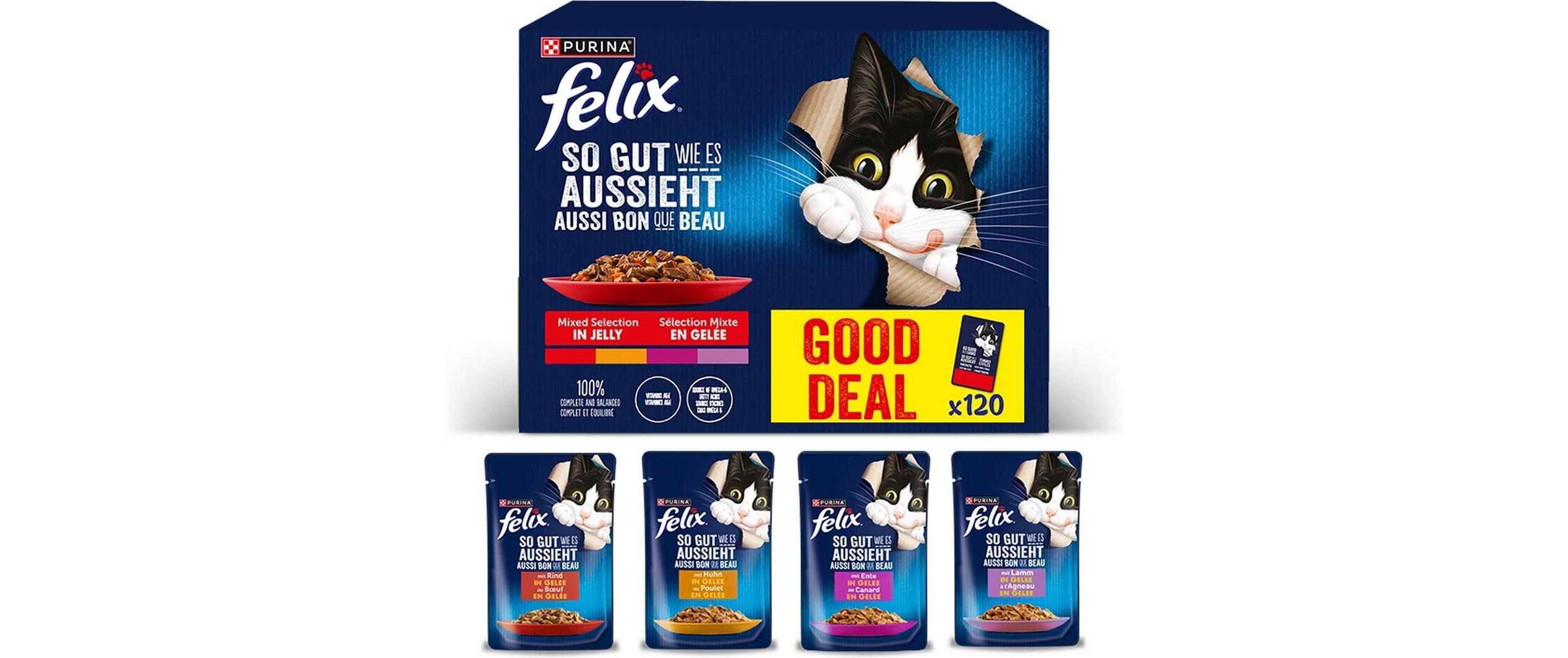 Felix Nassfutter AGAIL Fleisch, 120 x 85 g