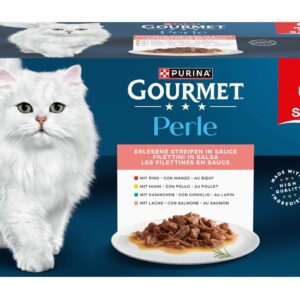 Purina Gourmet Nassfutter Gourmet Perle erlesene Streifen, 60 x 85 g