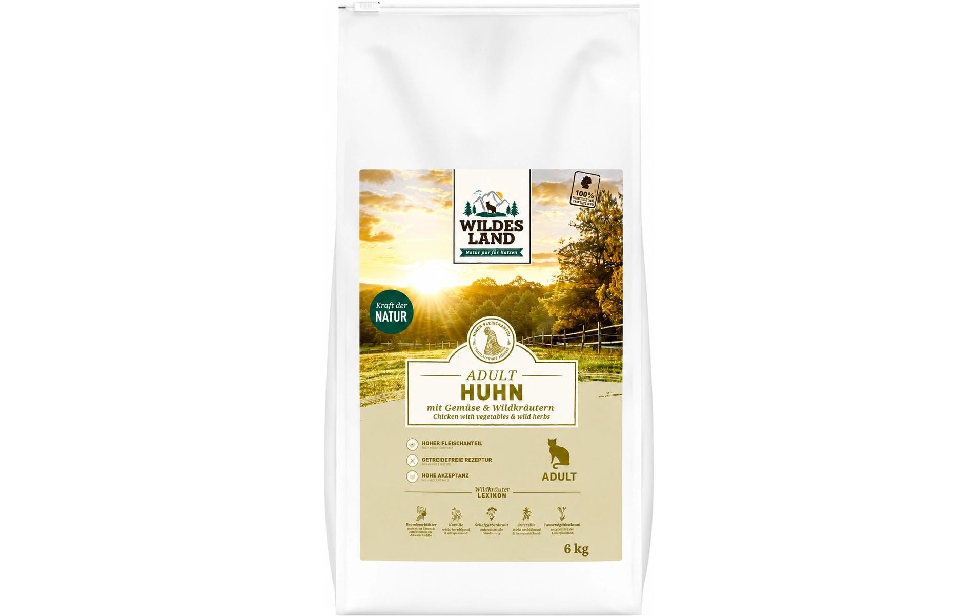 Wildes Land Fel Adult Huhn Gartengemüse 6 kg