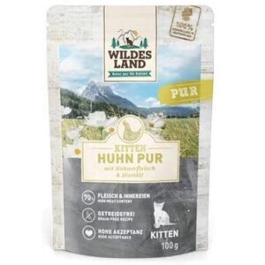 Wildes Land Kitten Huhn Pur mit Distelöl 100 g