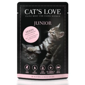 Cat’s Love Nassfutter Junior Huhn, 85 g
