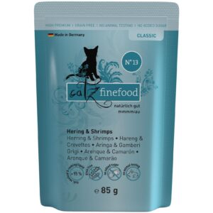 catz finefood Nassfutter No.13 Hering & Schrimps, 85 g