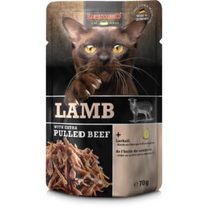 Leonardo Cat Food Nassfutter Lamm & pulled Beef 70 g