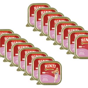 Rinti Nassfutter Gold Mini Ente & Geflügel, 16 x 100 g
