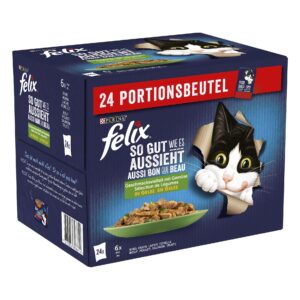 Felix Nassfutter AGAIL Fleisch mit Gemüse Auswahl, 24 x 85 g