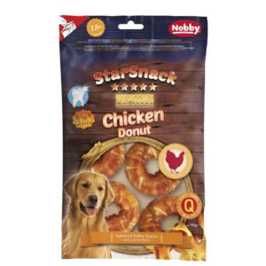 Nobby Kausnack StarSnack Barbecue Chicken Donut, 5 cm, 5 Stück
