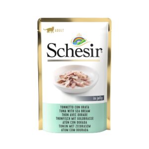 Schesir Nassfutter Thunfisch & Goldbrasse in Gelée, 85 g
