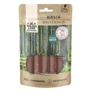 Wildes Land Snack Dörrfleisch Hirsch, 7 Stk