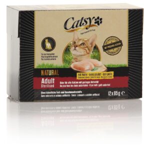 Catsy Nassfutter Adult & Ster. Cat Chicken, 12 x 85 g