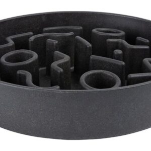 District 70 Bambusnapf Bamboo Dog Slow Feeder Ø 28 cm, Dunkel-Grau