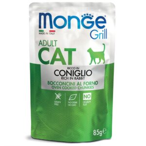 Monge Nassfutter Grill Adult, Kaninchen, 85 g