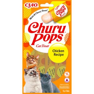 CIAO Churu Katzen-Snack Pops Huhn, 4 x 15 g
