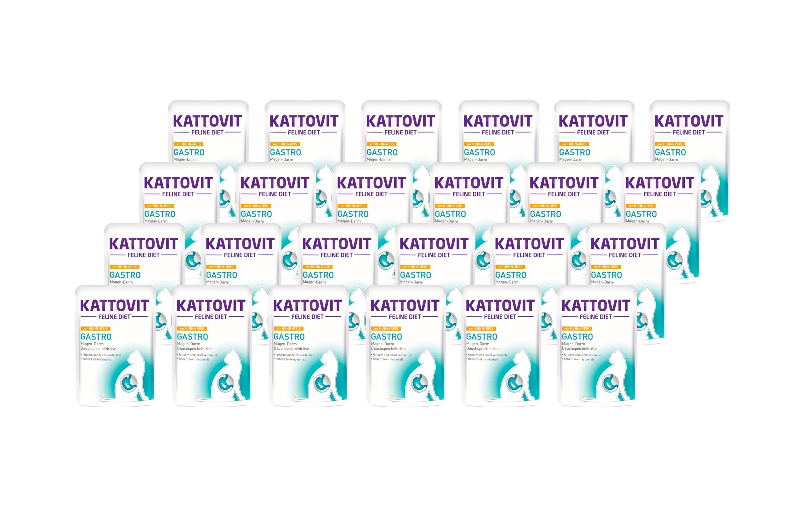 Kattovit Nassfutter Gastro Huhn und Reis, 24 x 85 g