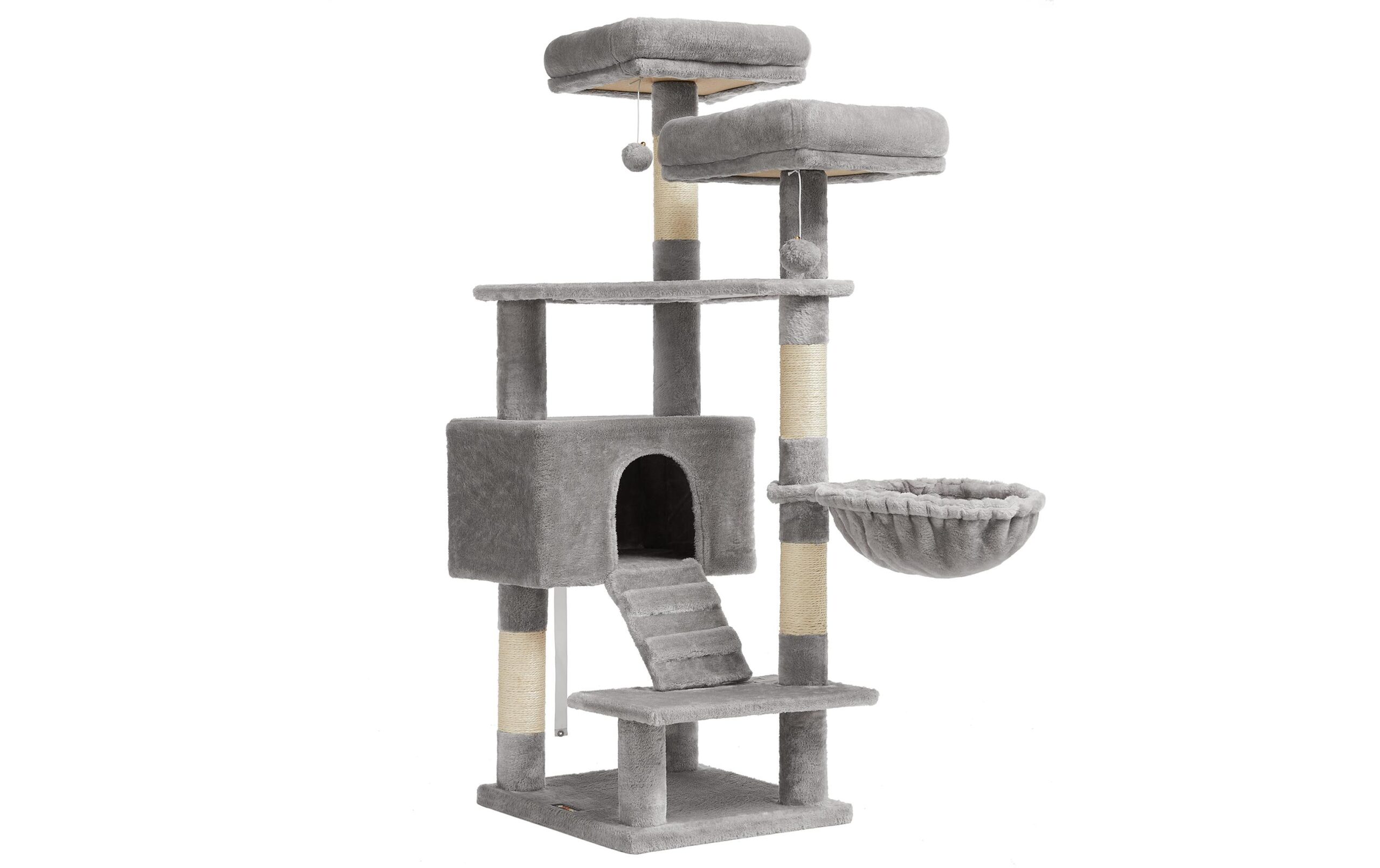 Feandrea Kratzbaum 142 cm, Grau/Beige