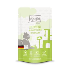 Mjamjam Nassfutter Quetschie Rind & Kürbis, 125 g