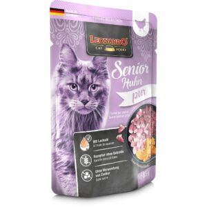 Leonardo Cat Food Nassfutter Senior Huhn Pur, 85 g