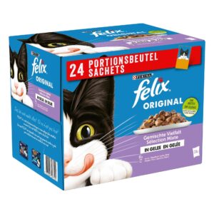 Felix Nassfutter Fleisch & Fisch in Gelée, 24 x 85 g