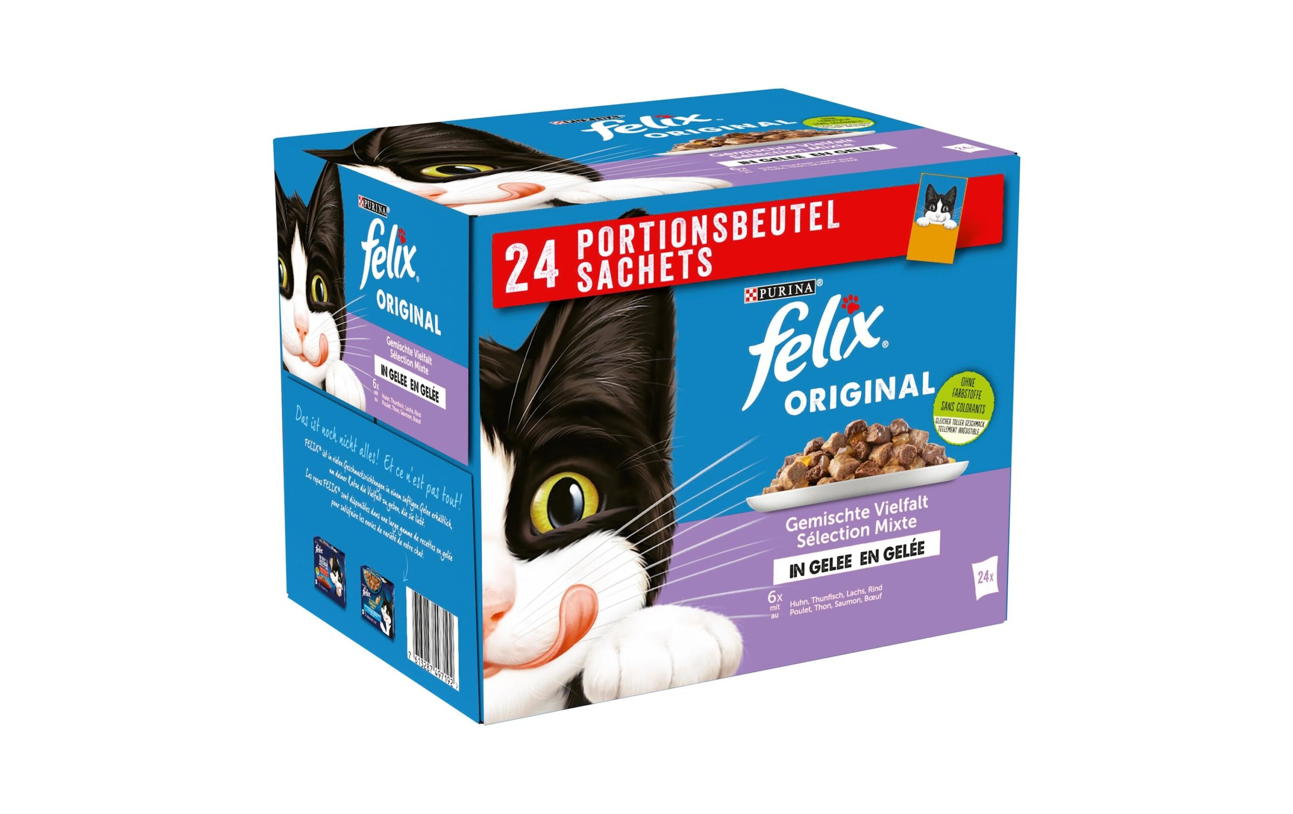 Felix Nassfutter Fleisch & Fisch in Gelée, 24 x 85 g