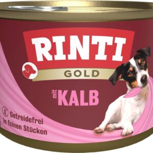 Rinti Nassfutter Dose Gold mit Kalb, 185 g