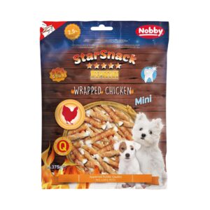 Nobby Kausnack StarSnack Barbecue MINI Wrapped Chicken, 375 g