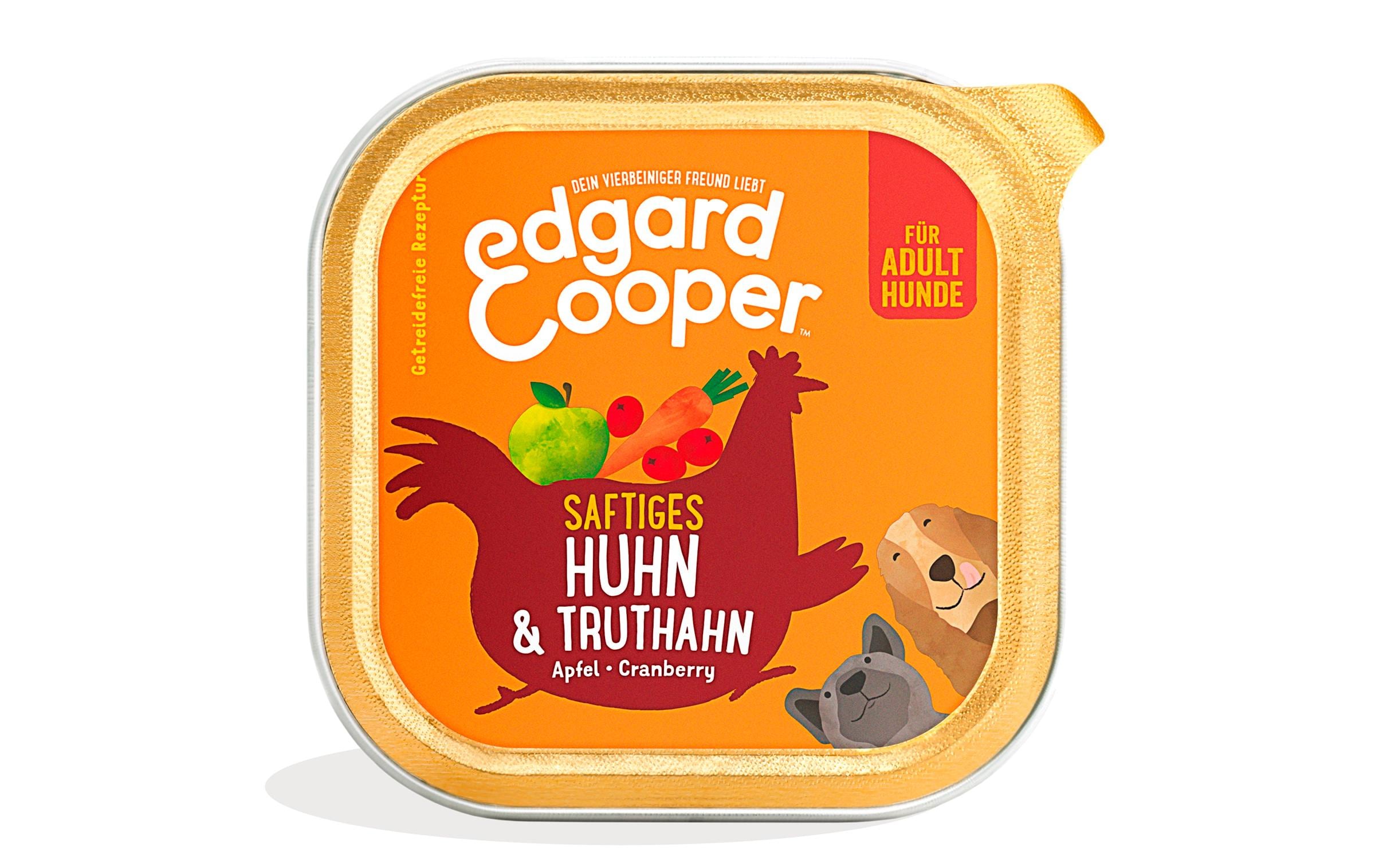 Edgard & Cooper Nassfutter Adult Huhn + Truthahn, 11 x 150 g