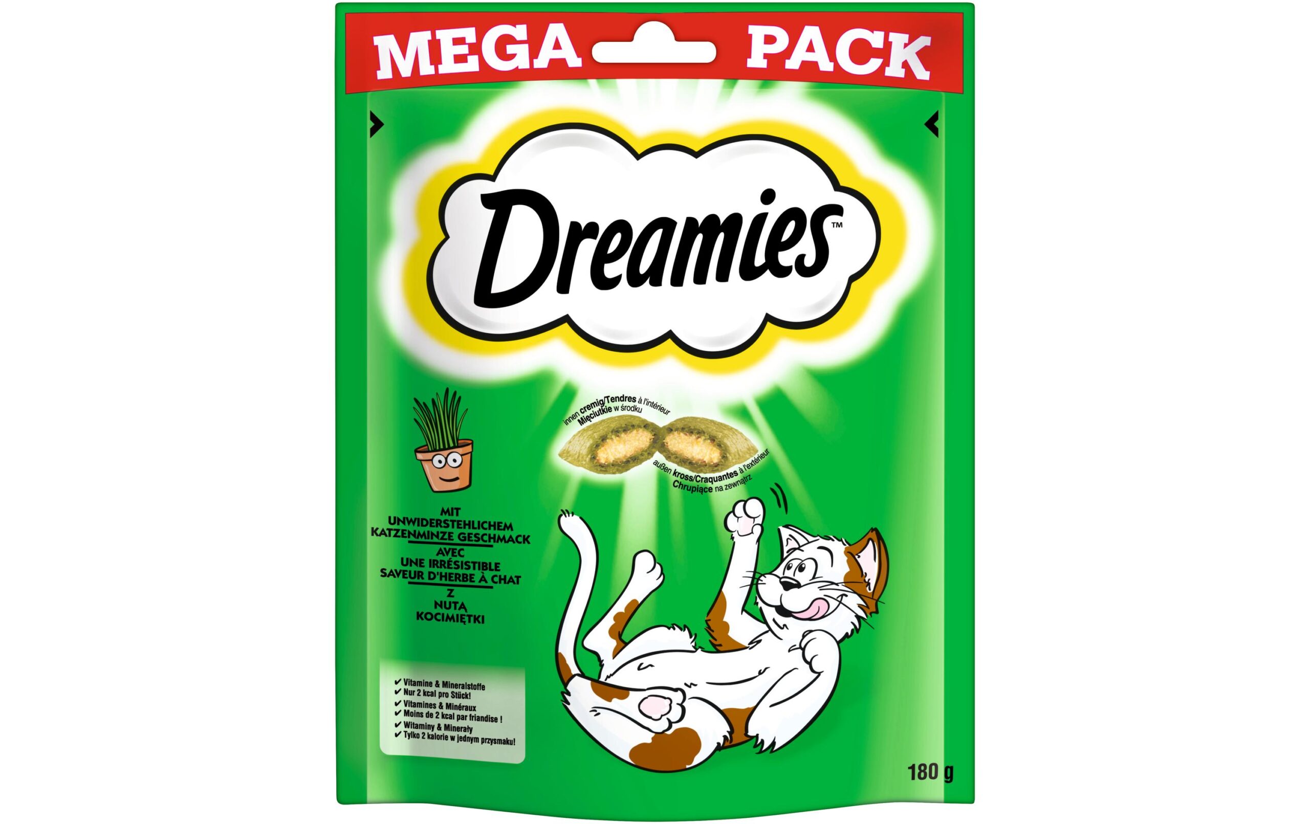 Dreamies Katzen-Snack mit Katzenminze Geschmack, 180 g