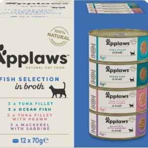 Applaws Nassfutter Fish Selection in Broth 12 x 70 g