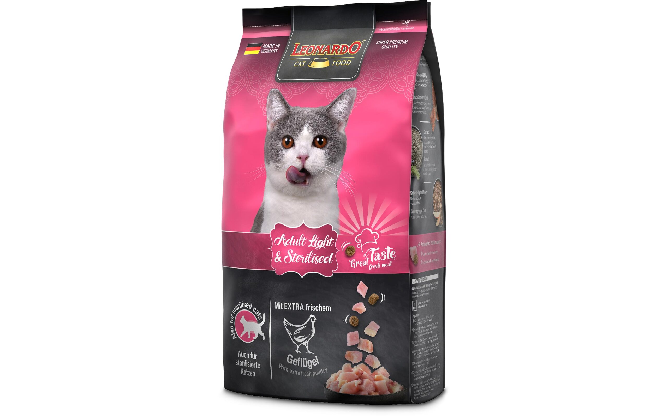 Leonardo Cat Food Trockenfutter Adult Light, 1.8 kg