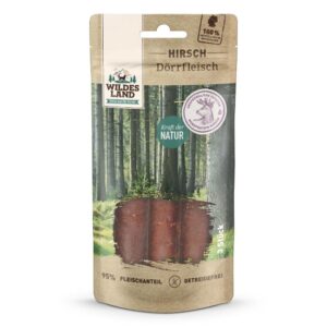 Wildes Land Snack Hirsch Dörrfleisch 3 Stk.