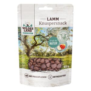 Wildes Land Katzen-Snack Knuspersnack Lamm mit Apfel 50 g