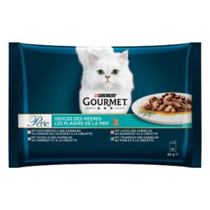 Purina Gourmet Nassfutter Gourmet Perle Genuss des Meeres, 4 x 85 g