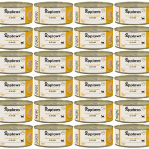 Applaws Nassfutter Dose Hühnchenbrust in Brühe, 24 x 156 g