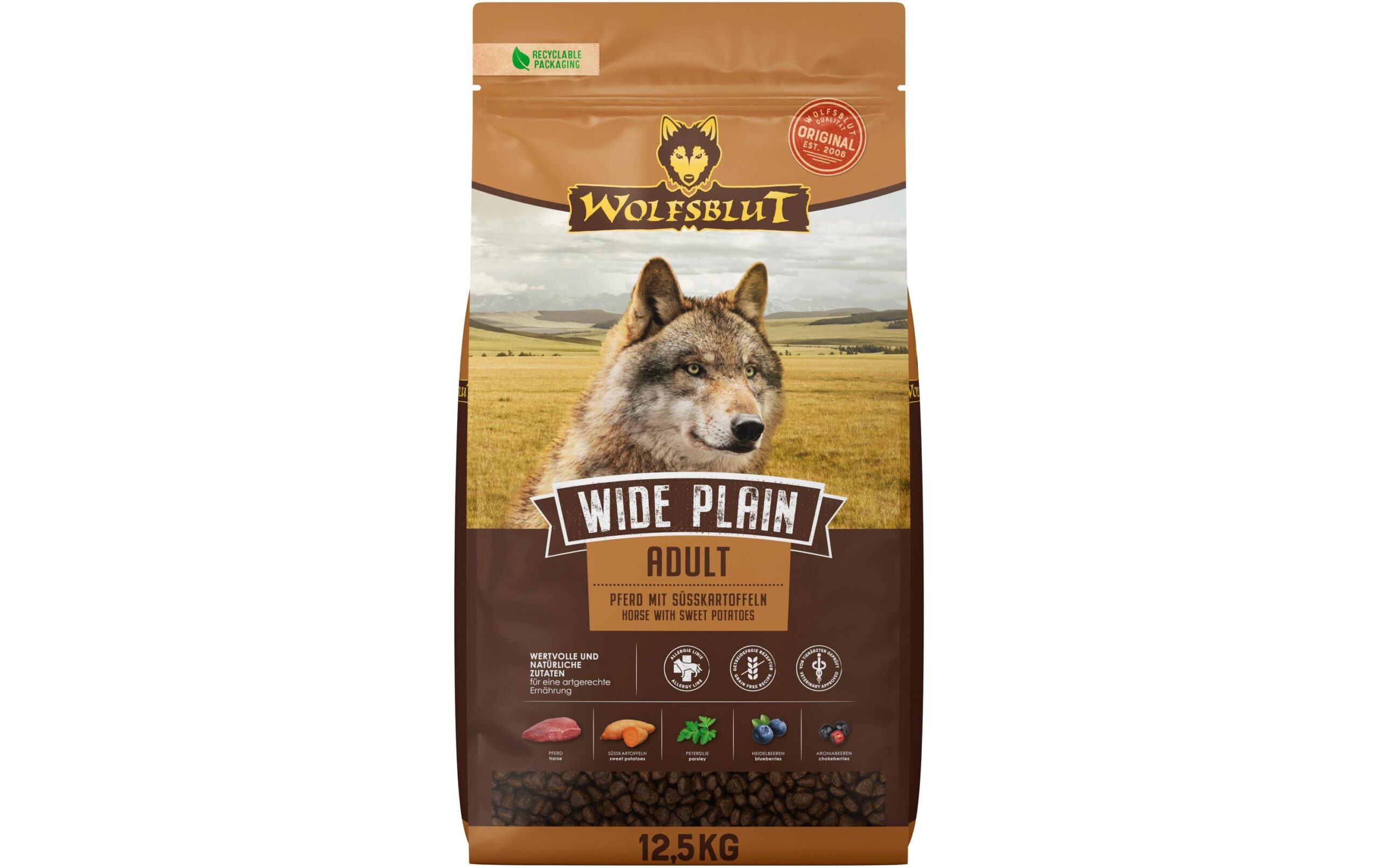 Wolfsblut Trockenfutter Dog Wide Plain Adult, 12.5 kg