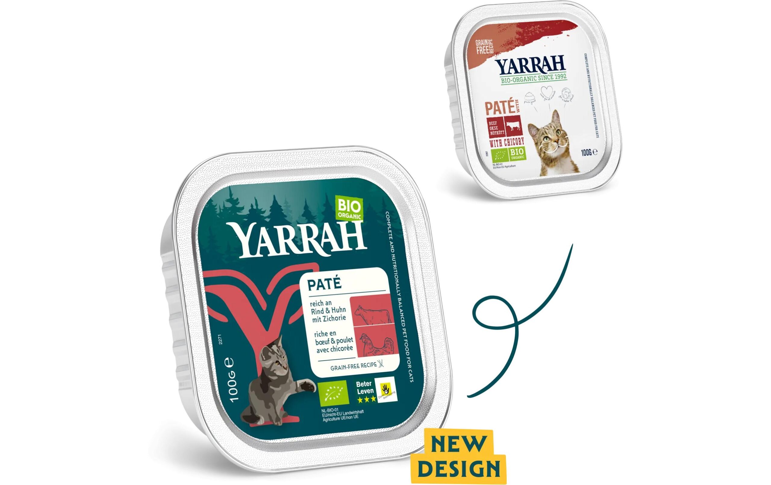 Yarrah Bio-Nassfutter Bio Paté Rind & Huhn 32x 100 g