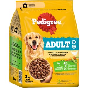 Pedigree Trockenfutter Adult Geflügel und Gemüse, 3 kg