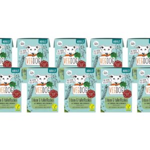 Vegdog Nassfutter Adult Erbsen + Haferflocken, 10 x 390g
