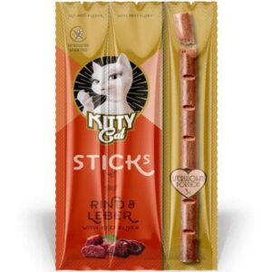 KITTY Cat Katzen-Snack KittyCat Stick Rind, Leber 15 g