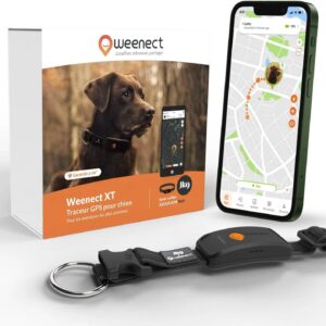Weenect GPS-Tracker für Hunde XT mit Halsband schwarz