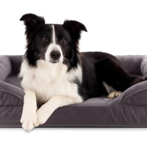 Lumaland Hundebett Indoor Cord M Grau