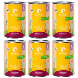 Herrmann’s Nassfutter Bio Huhn mit Karotte und Reis 6 x 400 g